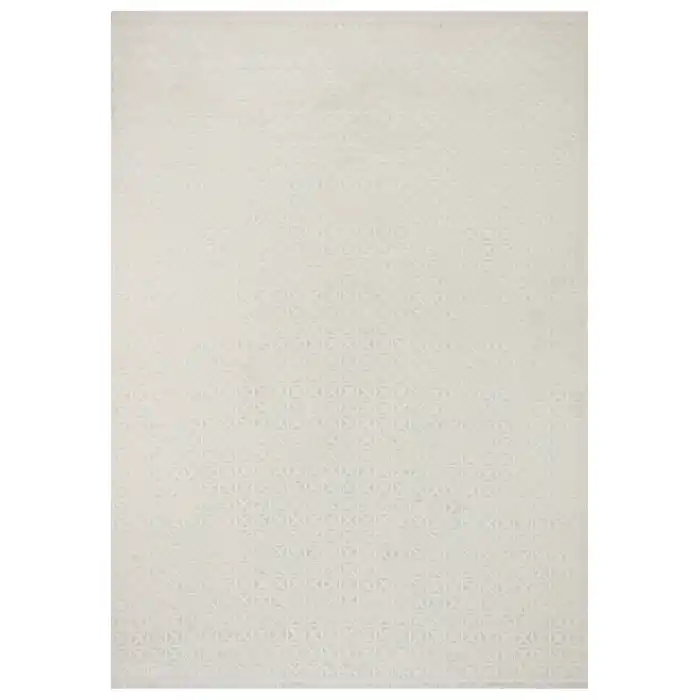 Diva 5006 Beyaz Dekoratif Modern Kaymaz Tabanlı Makine Halısı