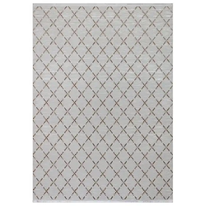 Diva 5008 Vizon Dekoratif Modern Kaymaz Tabanlı Makine Halısı