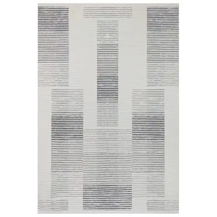 Diva 5010 Gri Dekoratif Modern Kaymaz Tabanlı Makine Halısı