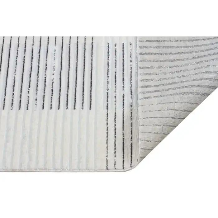 Diva 5010 Gri Dekoratif Modern Kaymaz Tabanlı Makine Halısı