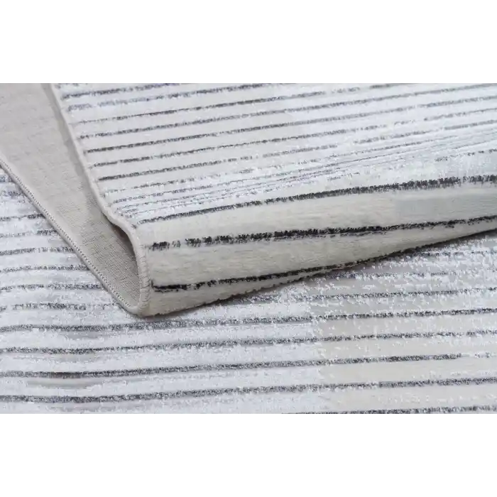 Diva 5010 Gri Dekoratif Modern Kaymaz Tabanlı Makine Halısı