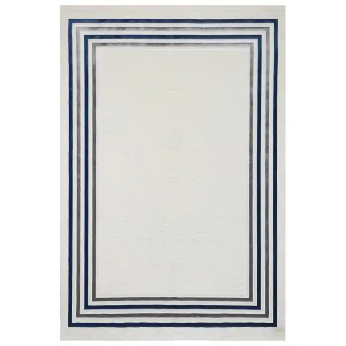 Diva 5011 Gri Mavi Dekoratif Modern Kaymaz Tabanlı Makine Halısı