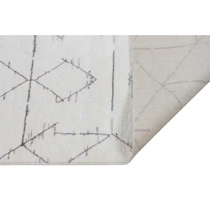 Diva 5013 Gri Dekoratif Modern Kaymaz Tabanlı Makine Halısı