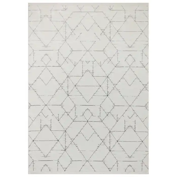 Diva 5013 Gri Dekoratif Modern Kaymaz Tabanlı Makine Halısı