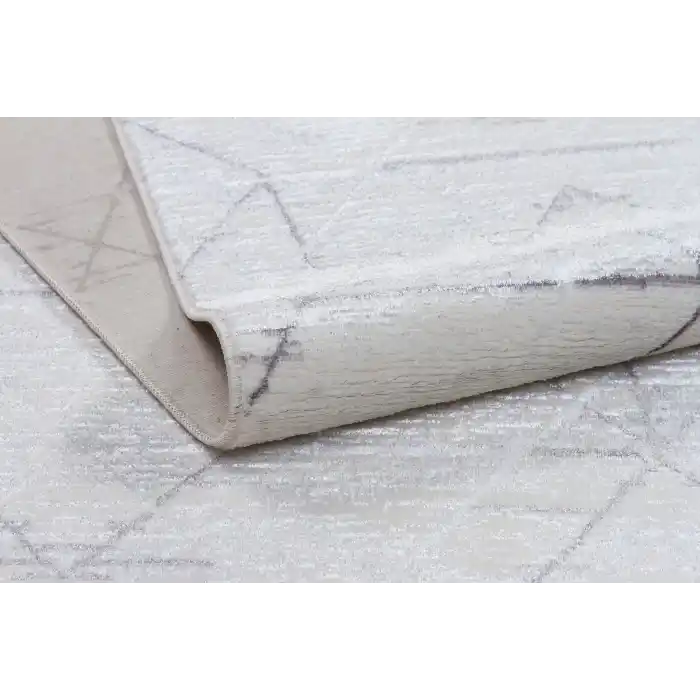 Diva 5013 Gri Dekoratif Modern Kaymaz Tabanlı Makine Halısı