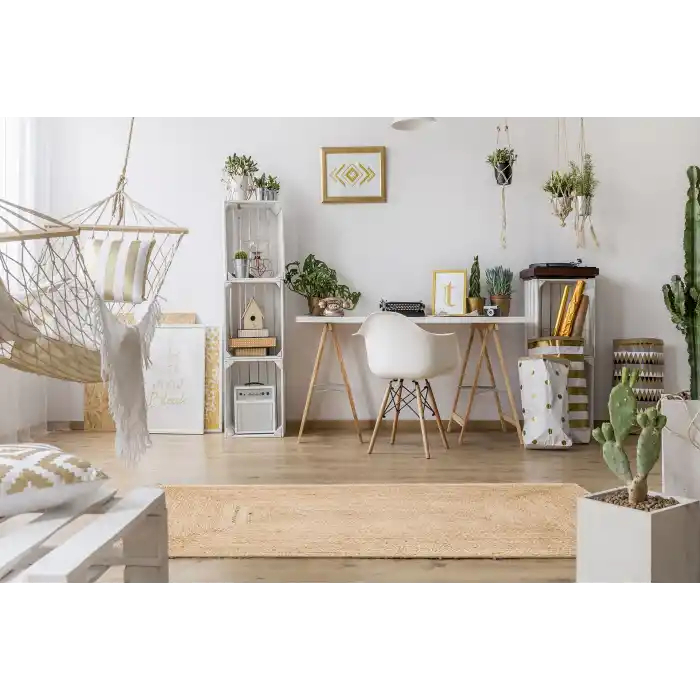 Echo Ech 10 Natural Flatweave El Dokuma Naturel Jüt Hasır Halı