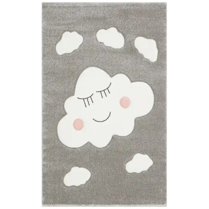 Eko Kids KDS 09 Grey Bulutlu Hav Toz Vermez Çocuk Halısı