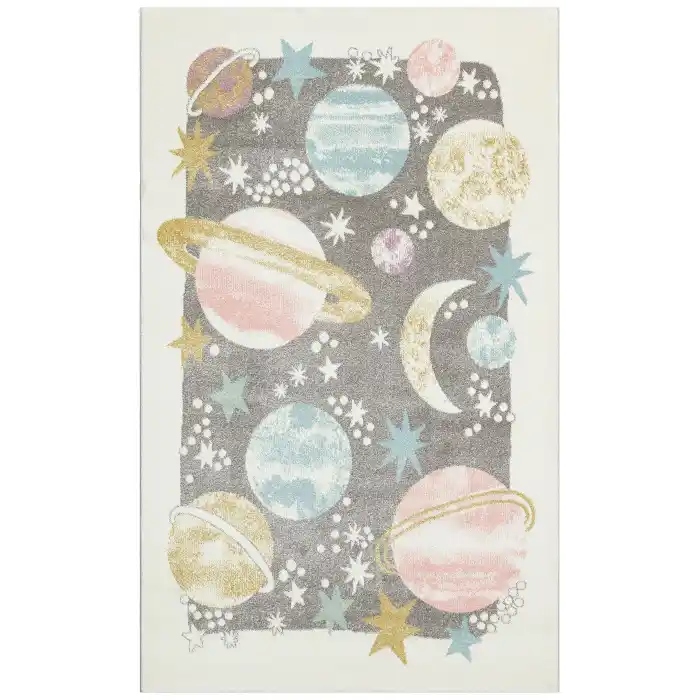 Eko Kids KDS 23 Pastel Gezegen Temalı Hav Toz Vermez Çocuk Halısı