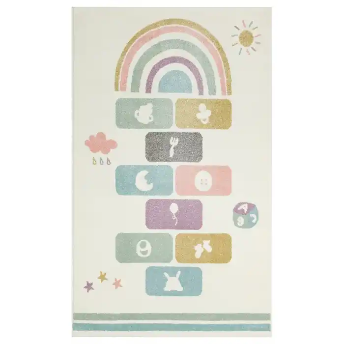 Eko Kids KDS 25 Pastel Sek Sek Desenli Hav Toz Vermez Çocuk Halısı