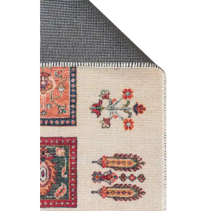 ELISTA HALI 0056 Vintage Desenlere Sahip Kaydırmaz Yıkanabilir Modern Halı