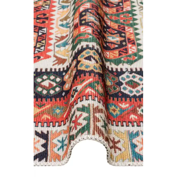 ELISTA HALI 0061 Vintage Desenlere Sahip Kaydırmaz Yıkanabilir Modern Halı