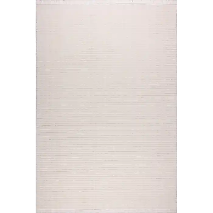 Fiesta 5291A Beyaz Özel Dokuma Tekniğiyle Üretilmiş Modern Makine Halısı ✄