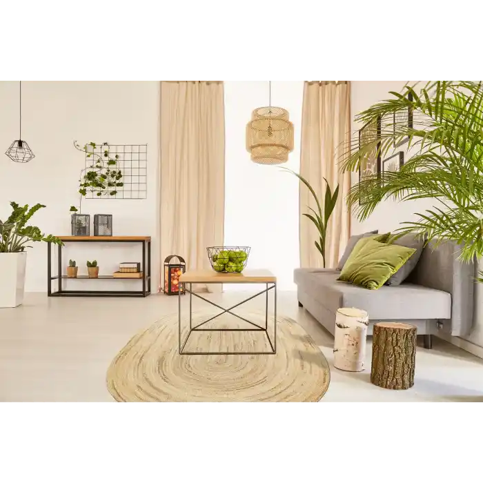 Juno Jüt Ech 01E Natural Flatweave El Dokuma Naturel Jüt Hasır Halı