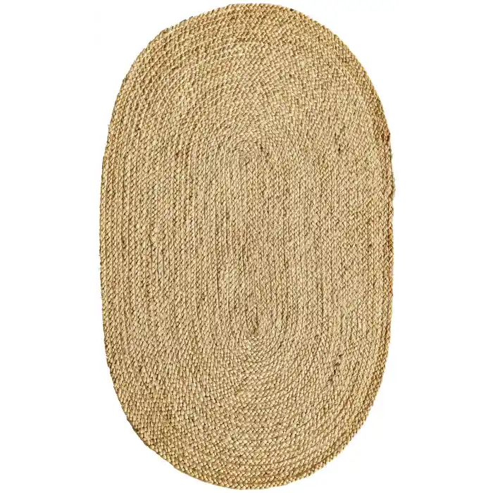 Juno Jüt Ech 01E Natural Flatweave El Dokuma Naturel Jüt Hasır Halı