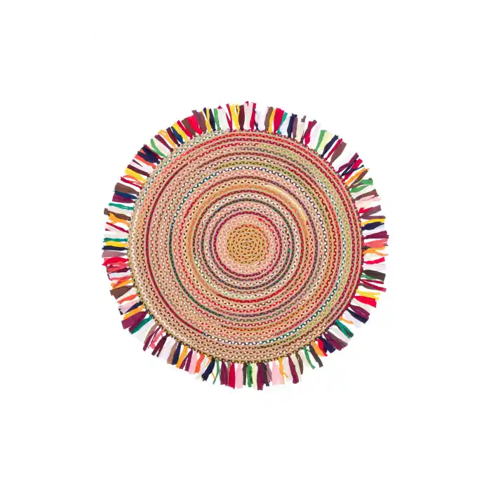 Patna PTN 10 Multy Mix Jüt Hasır Görünümlü Hav Toz Vermez Dekoratif Örgü Halı