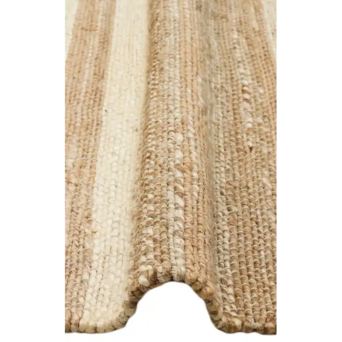 FLATWEAVE KILIM 0611 El Dokuma Naturel Jüt Hasır Halı