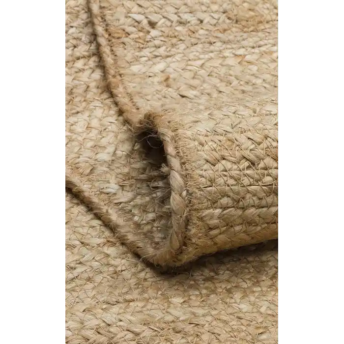 FLATWEAVE KILIM 0796 El Dokuma Naturel Jüt Hasır Halı