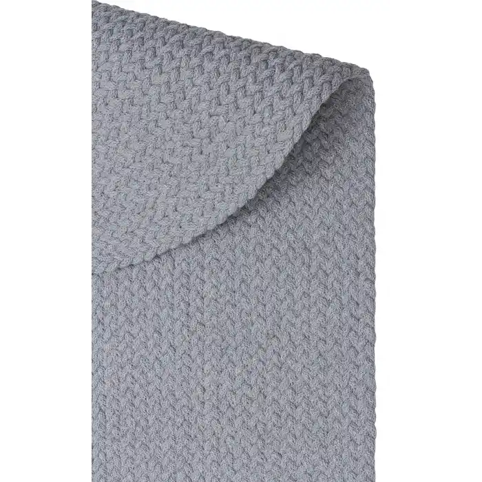 Flatweave Ptn 18 Grey Ct  Renkli Jüt Görünümlü Hasır Örgü Halı