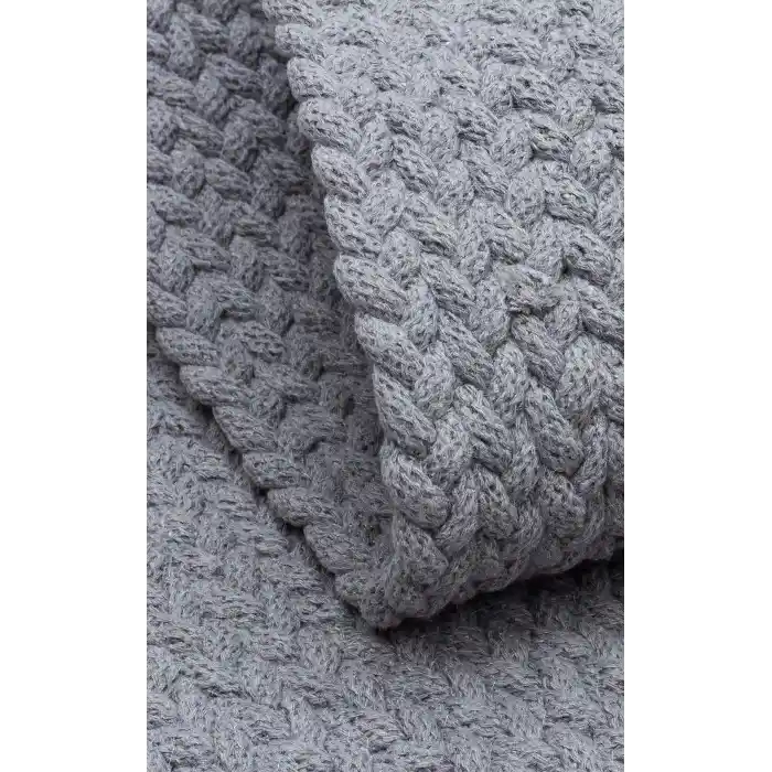 Flatweave Ptn 18 Grey Ct  Renkli Jüt Görünümlü Hasır Örgü Halı