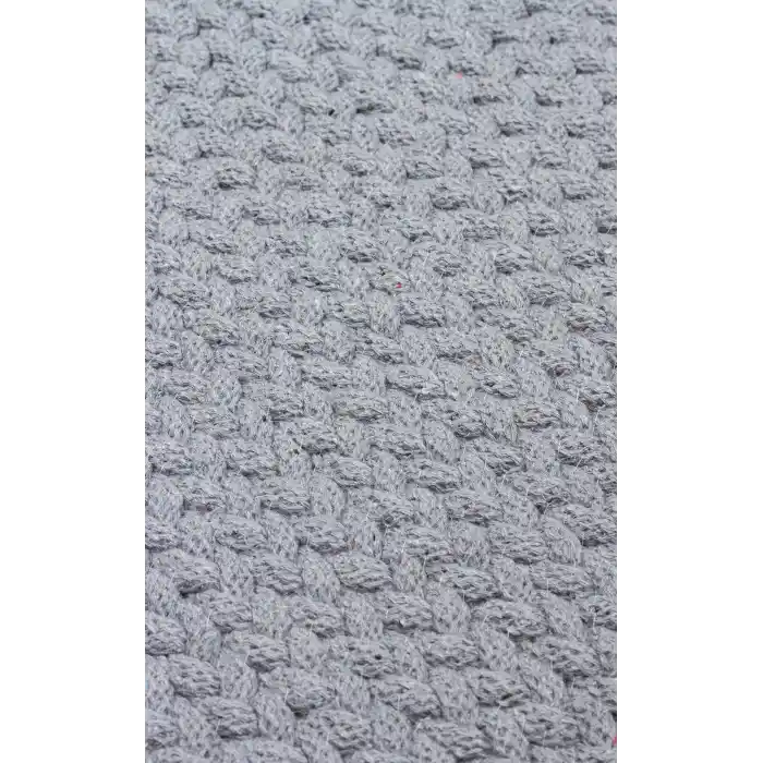 Flatweave Ptn 18 Grey Ct Q Renkli Jüt Görünümlü Hasır Örgü Halı