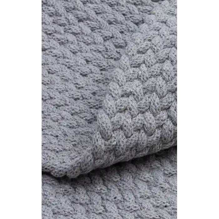 Flatweave Ptn 18 Grey Ct Q Renkli Jüt Görünümlü Hasır Örgü Halı