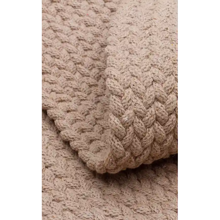 Flatweare Ptn 18 Beıge Ct Renkli Jüt Görünümlü Hasır Örgü Halı