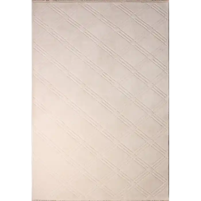 Focus 30558A Krem Dekoratif Makine Halısı