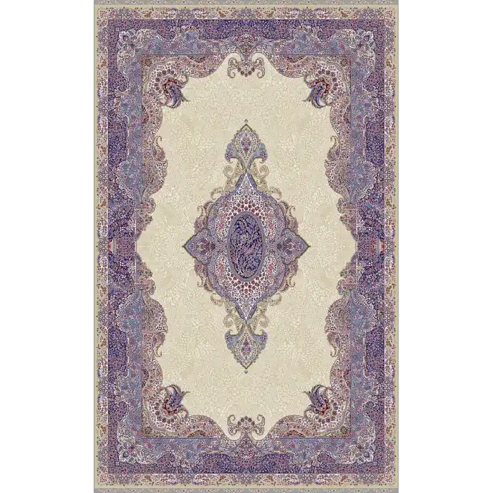 Isfahan 02 Cream  Klasik Desenli Yüksek Kalite Sık Dokuma Makine Halısı