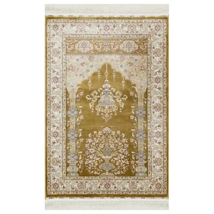 Isfahan Scd 01 Gold Klasik Desenli Yüksek Kalite Sık Dokuma Seccade