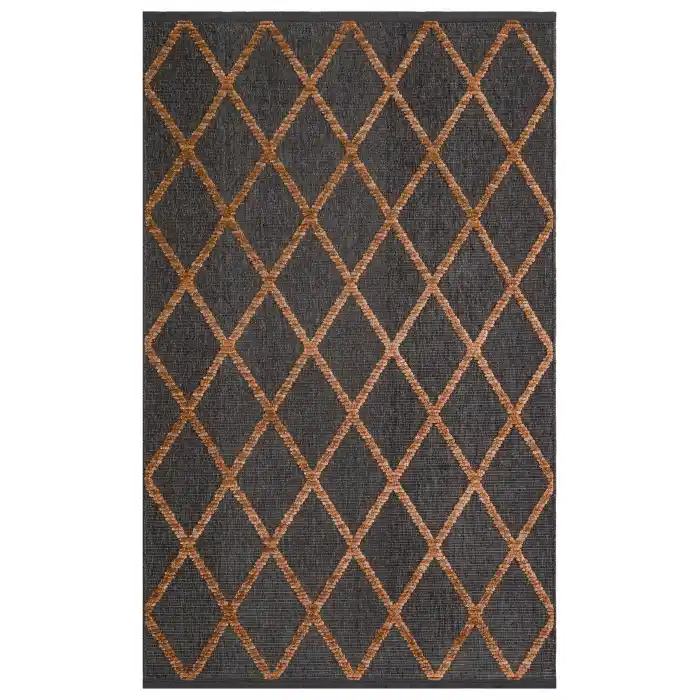 Jakarta JKR 04 Antrasit Terra Yüksek Alçak Dokulu Hav Toz Vermez Modern Makine Halısı