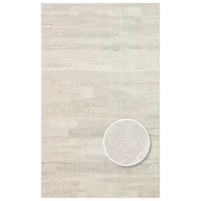 Kalahari 01 Grey Beige Özel Dokuma Tekniği ile Üretilen Modern Sade Desenli Makine Halısı