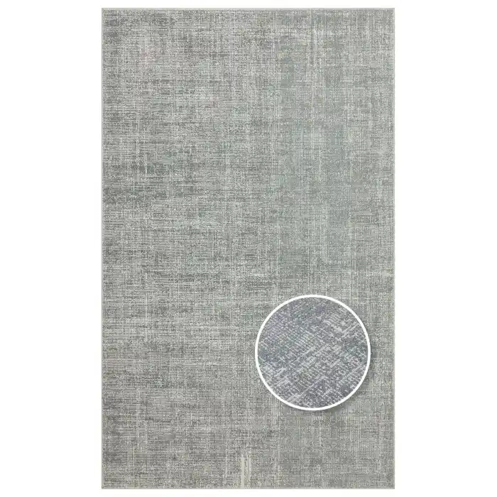 Kalahari Plain Grey Özel Dokuma Tekniği ile Üretilen Modern Sade Desenli Makine Halısı