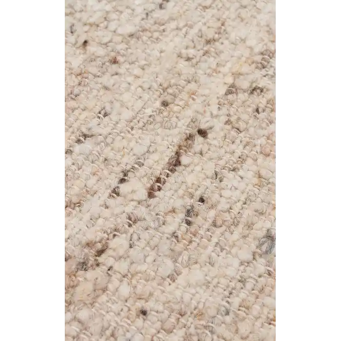 Lhasa Lhs 01 Grey  Cream  Yün ve Jüt ile Üretilen Örme El Dokuma Halı