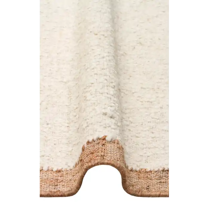 Lhasa Lhs 01 Cream Natural Yün ve Jüt ile Üretilen Örme El Dokuma Halı