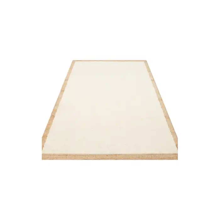 Lhasa Lhs 01 Cream Natural Yün ve Jüt ile Üretilen Örme El Dokuma Halı