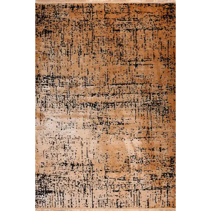 Liya 6001 Sarı Kaydırmaz Tabanlı Makinede Yıkanabilir Modern Halı Kilim (Özel Ölçü Yapılır)