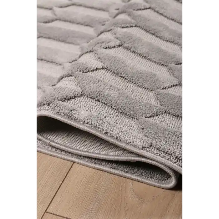 Malibu 9187A Gri Modern Makine Halısı