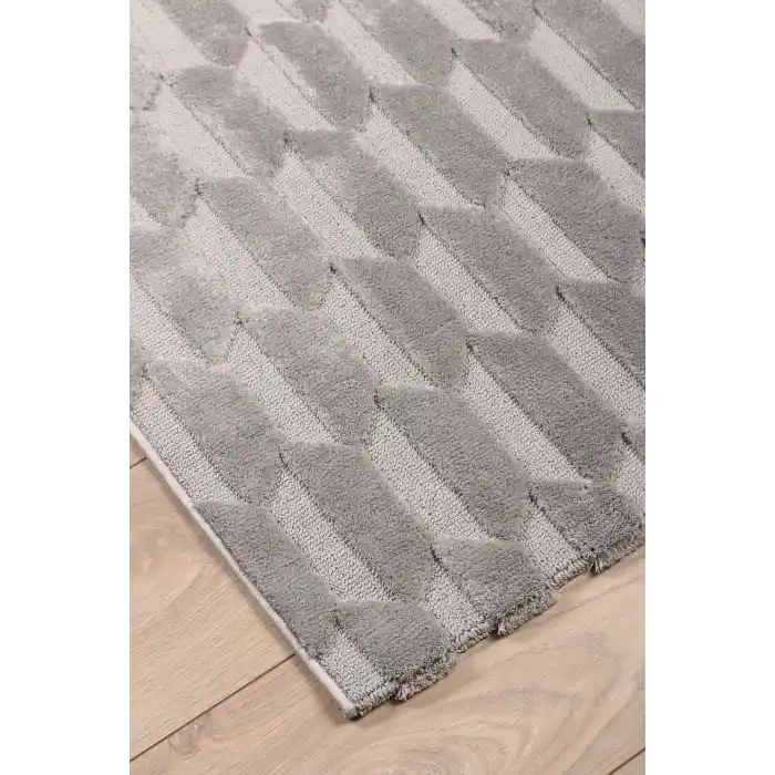 Malibu 9187A Gri Modern Makine Halısı