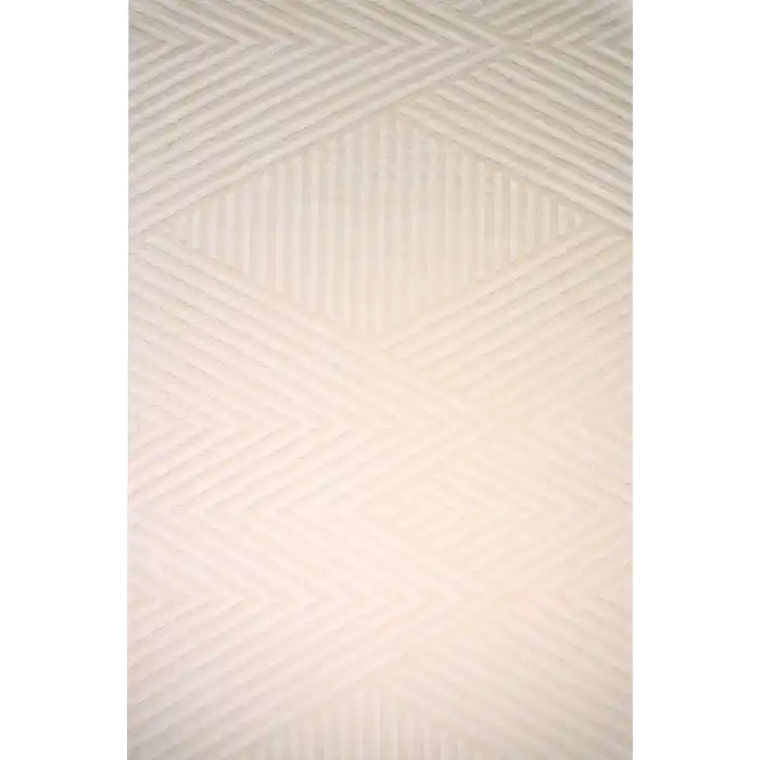 Mellow 307A Krem Modern Yumuşak Dokulu Dekoratif Halı