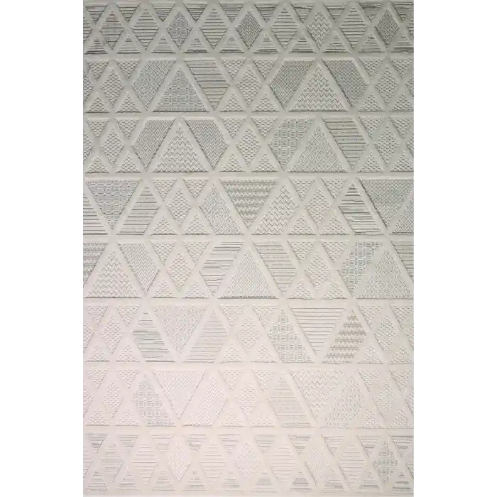 Mondeo 33615D Krem Modern Desenli Dekoratif Makine Halısı