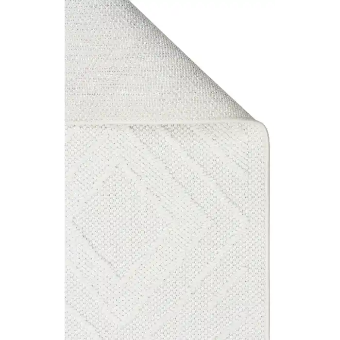 Motto MOT 05 White Yumuşak Tuşeli Örgü Dokuma Modern Makine Halısı