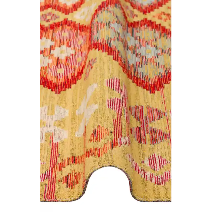 NOMAD KILIM 0013 Yıkanabilir, Çift Taraflı Kullanıma Uygun Yumuşak Tuşeli Otantik Kilim