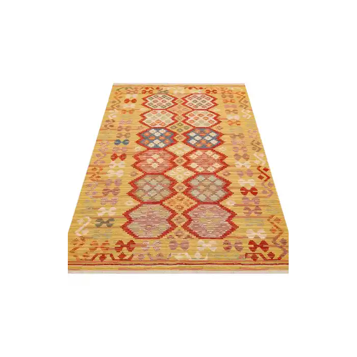 NOMAD KILIM 0013 Yıkanabilir, Çift Taraflı Kullanıma Uygun Yumuşak Tuşeli Otantik Kilim