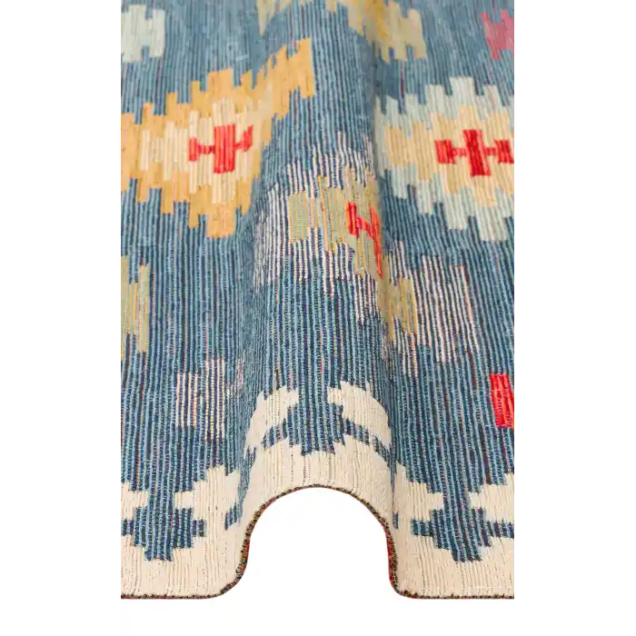 NOMAD KILIM 0017 Yıkanabilir, Çift Taraflı Kullanıma Uygun Yumuşak Tuşeli Otantik Kilim
