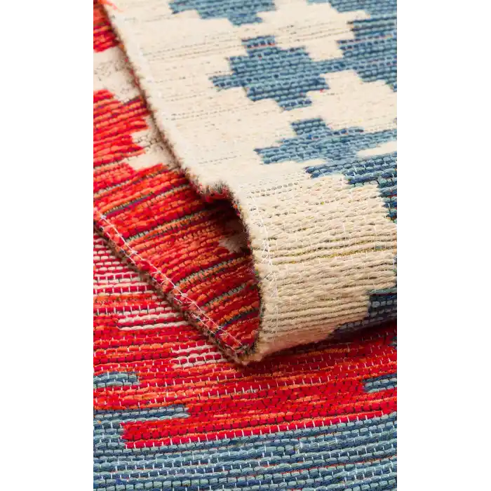 NOMAD KILIM 0017 Yıkanabilir, Çift Taraflı Kullanıma Uygun Yumuşak Tuşeli Otantik Kilim