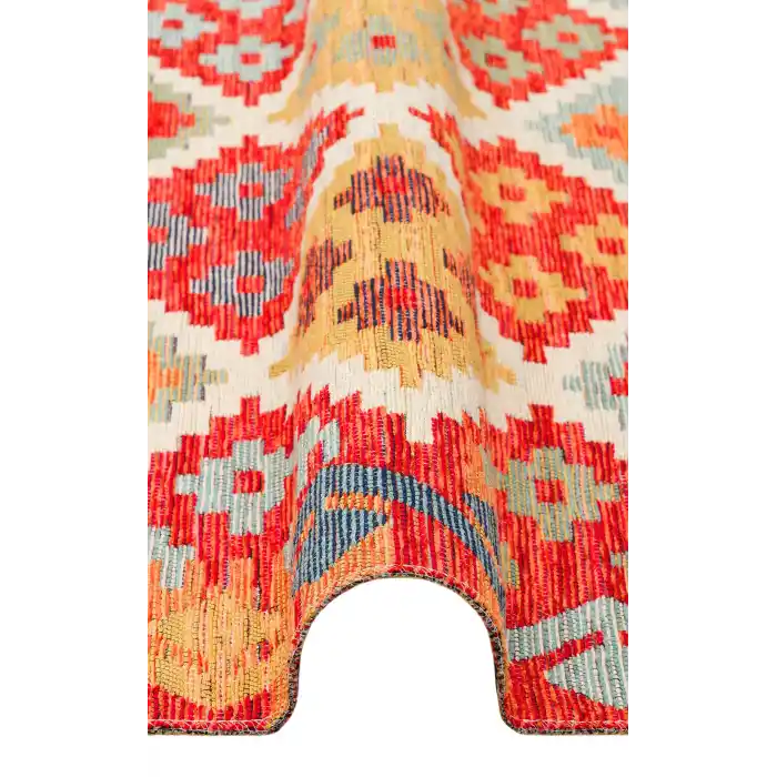 NOMAD KILIM 0024 Yıkanabilir, Çift Taraflı Kullanıma Uygun Yumuşak Tuşeli Otantik Kilim