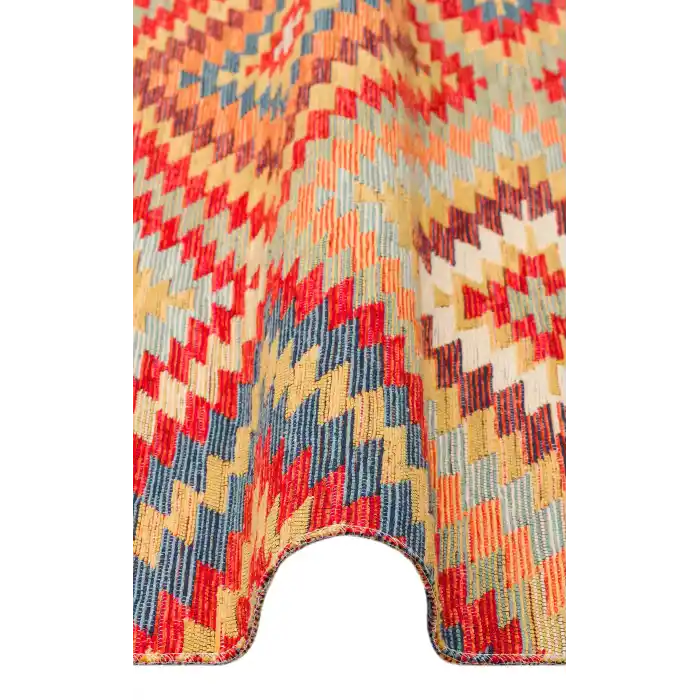 NOMAD KILIM 0031 Yıkanabilir, Çift Taraflı Kullanıma Uygun Yumuşak Tuşeli Otantik Kilim