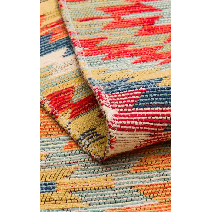 NOMAD KILIM 0031 Yıkanabilir, Çift Taraflı Kullanıma Uygun Yumuşak Tuşeli Otantik Kilim