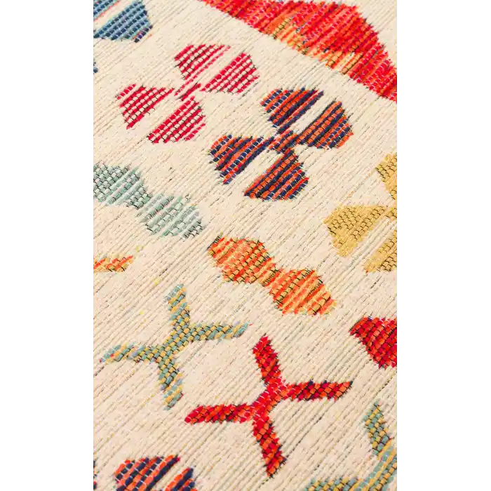 NOMAD KILIM 0039 Yıkanabilir, Çift Taraflı Kullanıma Uygun Yumuşak Tuşeli Otantik Kilim