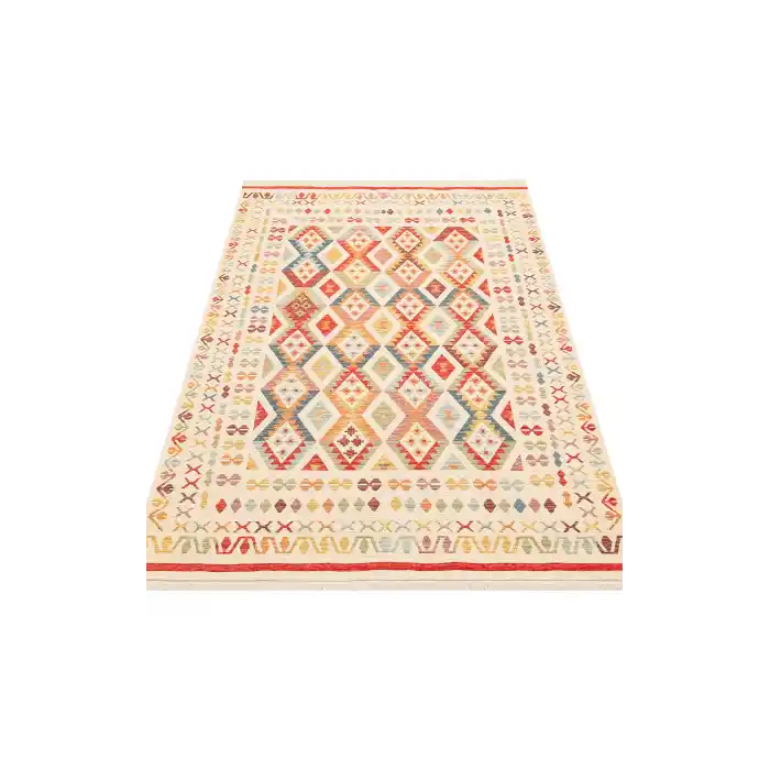NOMAD KILIM 0039 Yıkanabilir, Çift Taraflı Kullanıma Uygun Yumuşak Tuşeli Otantik Kilim